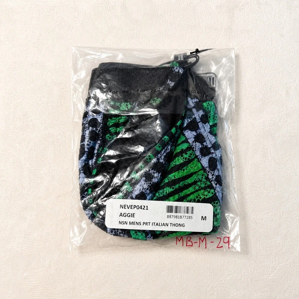 COSABELLA‎ x Studio 189 Men's Printed Italian Thong Aggie - Size M / NWT